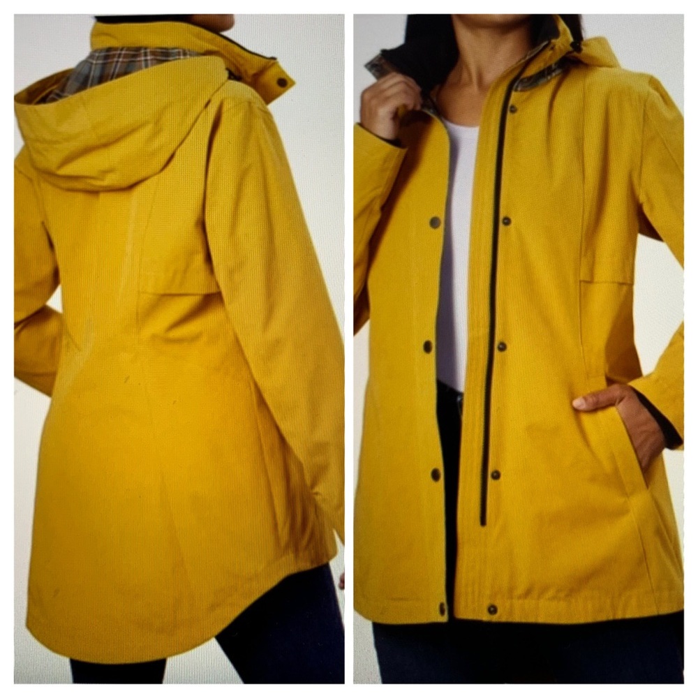 Pendleton Women’s Insulated Hooded Waterproof Raincoat Jacket Yellow NWT